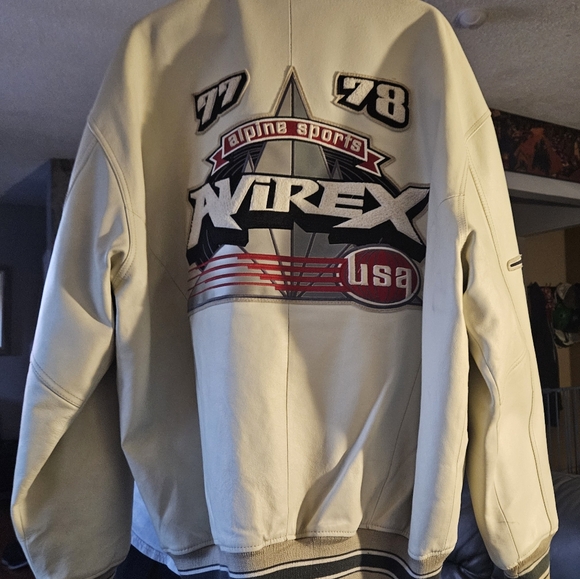 Avirex Leather Bomber Jacket - Picture 1 of 4